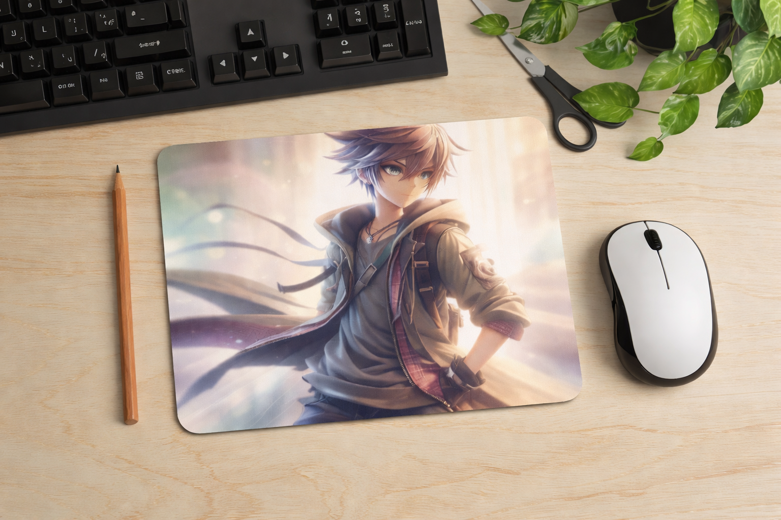 Anime Aesthetic Hero Mouse Pad