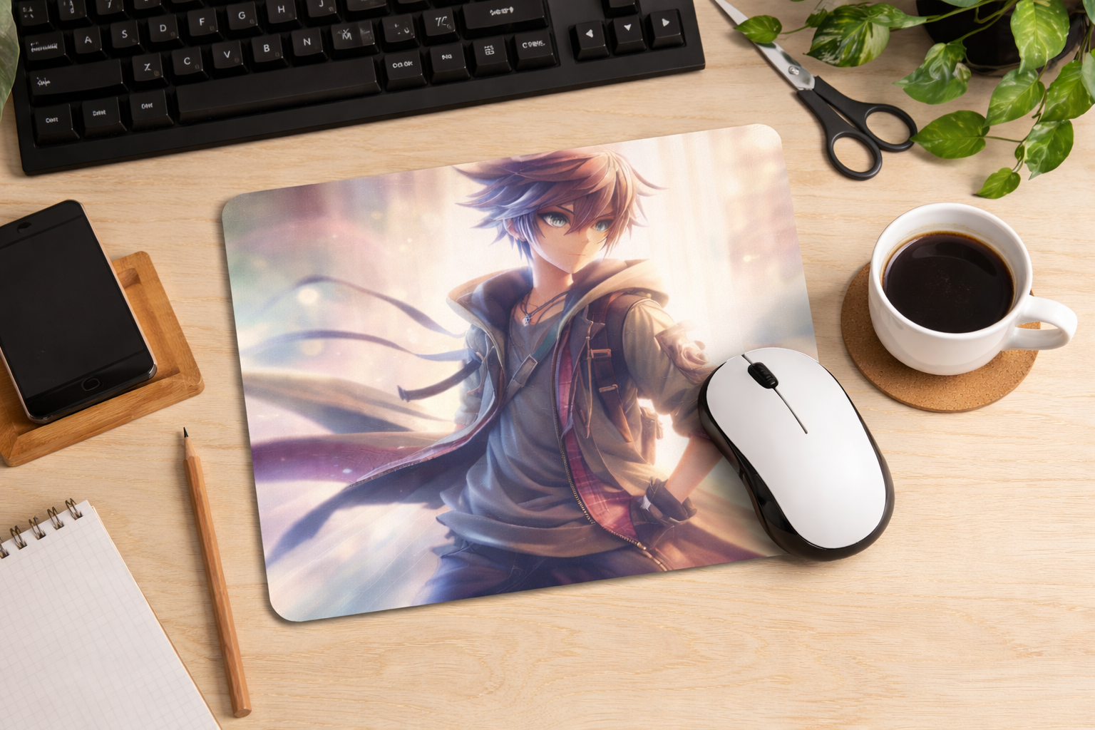 Anime Aesthetic Hero Mouse Pad