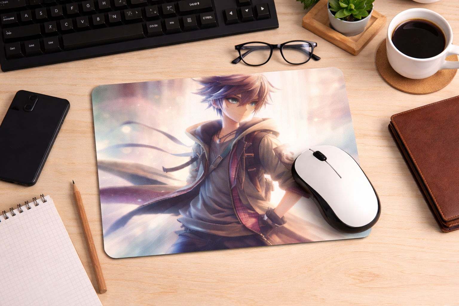 Anime Aesthetic Hero Mouse Pad