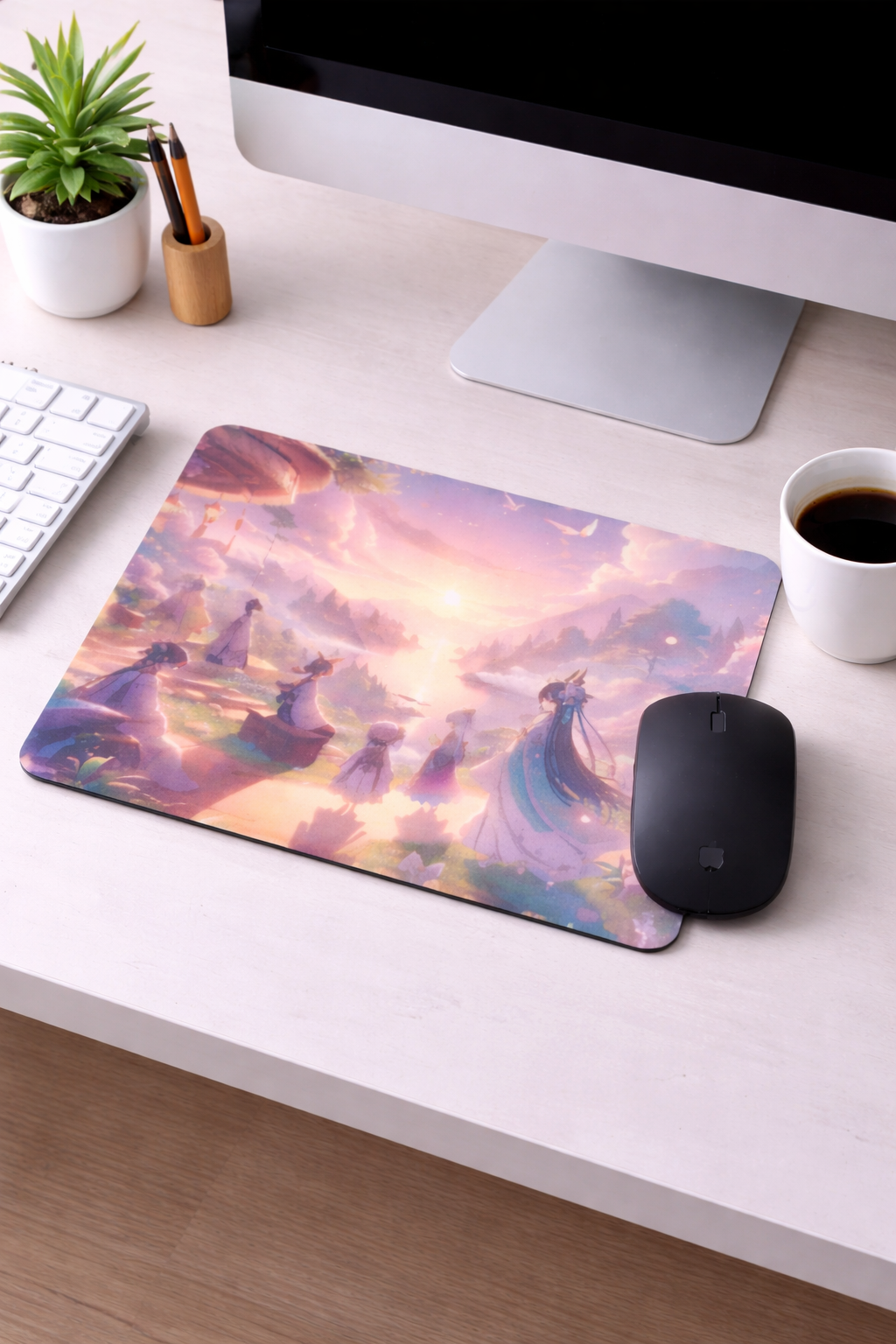 Dreamy Sunset Anime Mouse Pad