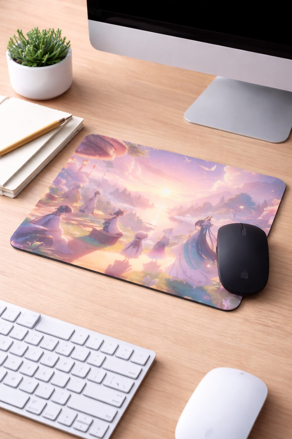 Dreamy Sunset Anime Mouse Pad