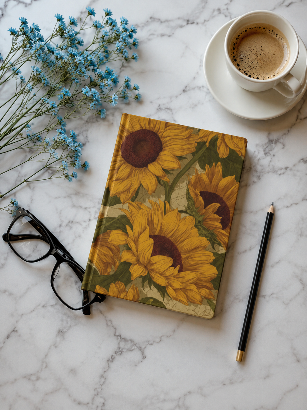 Golden Sunflower Daily Planner