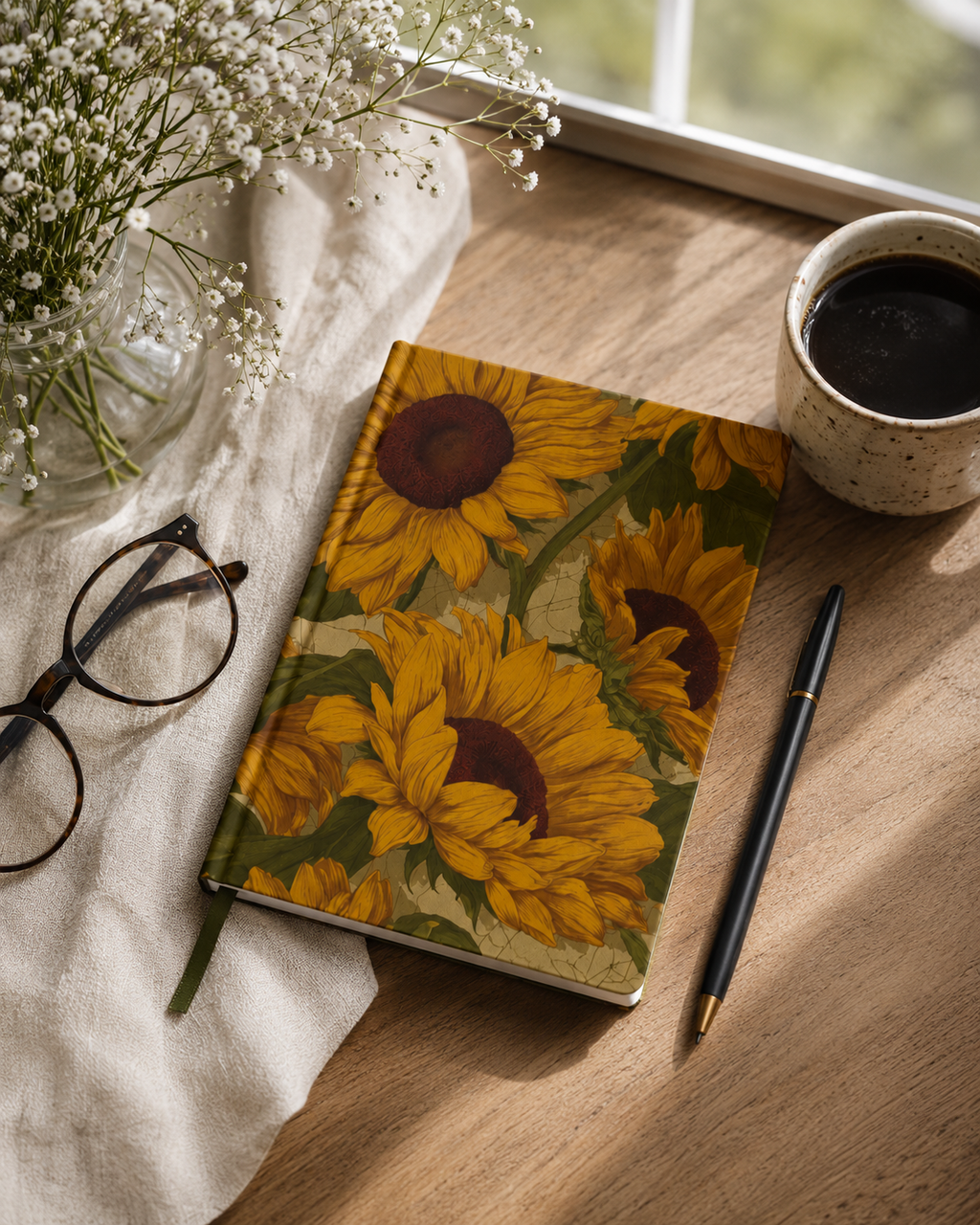 Golden Sunflower Daily Planner