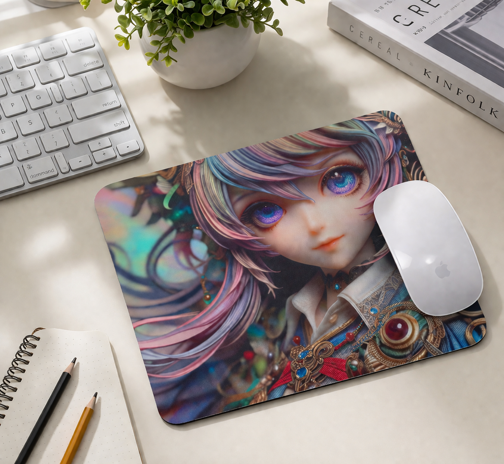 Dreamy Anime Girl Aesthetic Mouse Pad