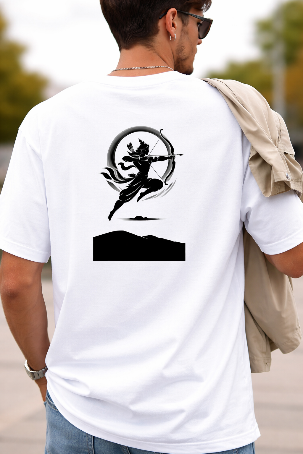 Divine Warrior Lord Ram Oversized Classic T-Shirt